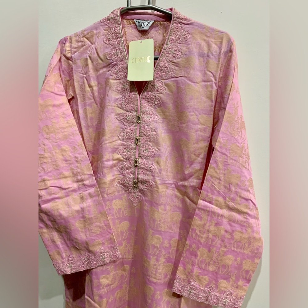 Elegant Pink Women's Dress - Picture 8 of 12